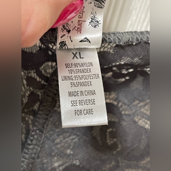 WISHLIST Gray Bralette All Lace Size XL - Picture 5 of 7